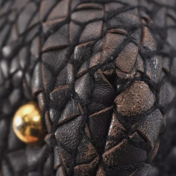 Authentic BOTTEGA VENETA Intrecciato Leather Shoulder Tote Bag Brown - Picture 9 of 15